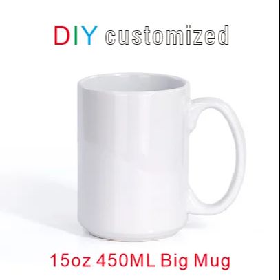Sublimation Mug White - 450ML 15oz tazza grande tazza in