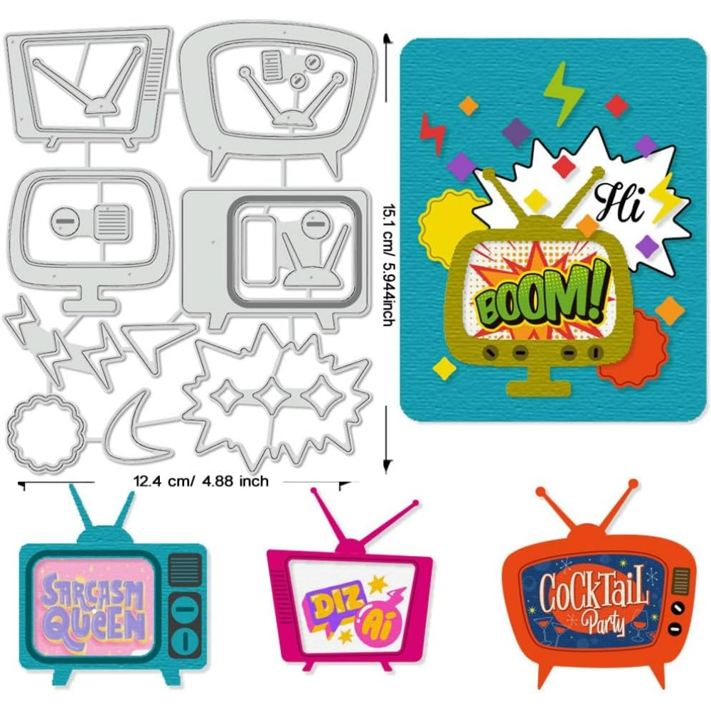 Retro TV Fustelle Stencil Tela - Metal Photo Panel recensione e prezzo