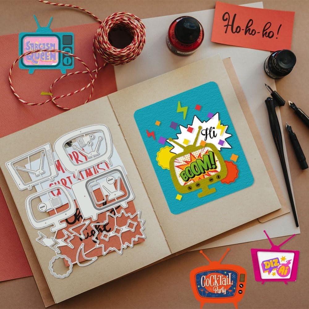 Retro TV Fustelle Stencil Tela - Metal Photo Panel recensione e prezzo